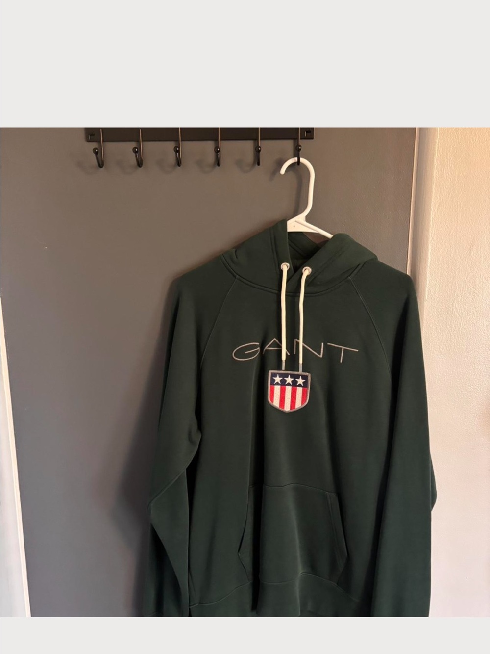 Gant Dark Green Crewneck Hoodie with Shield Logo